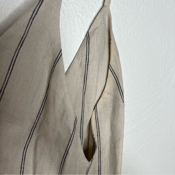 Reformation Cayman Mini Dress Cream Linen Button Down Tank Sleeveless Size M - Picture 14 of 15